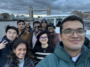 MSIL and MSEM students on a boat in the Thames River, London.