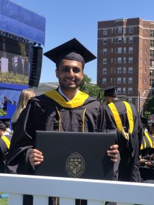 MSIL graduate Yashodhan Gharote with diploma at the WSE Masters Recognition Ceremony.